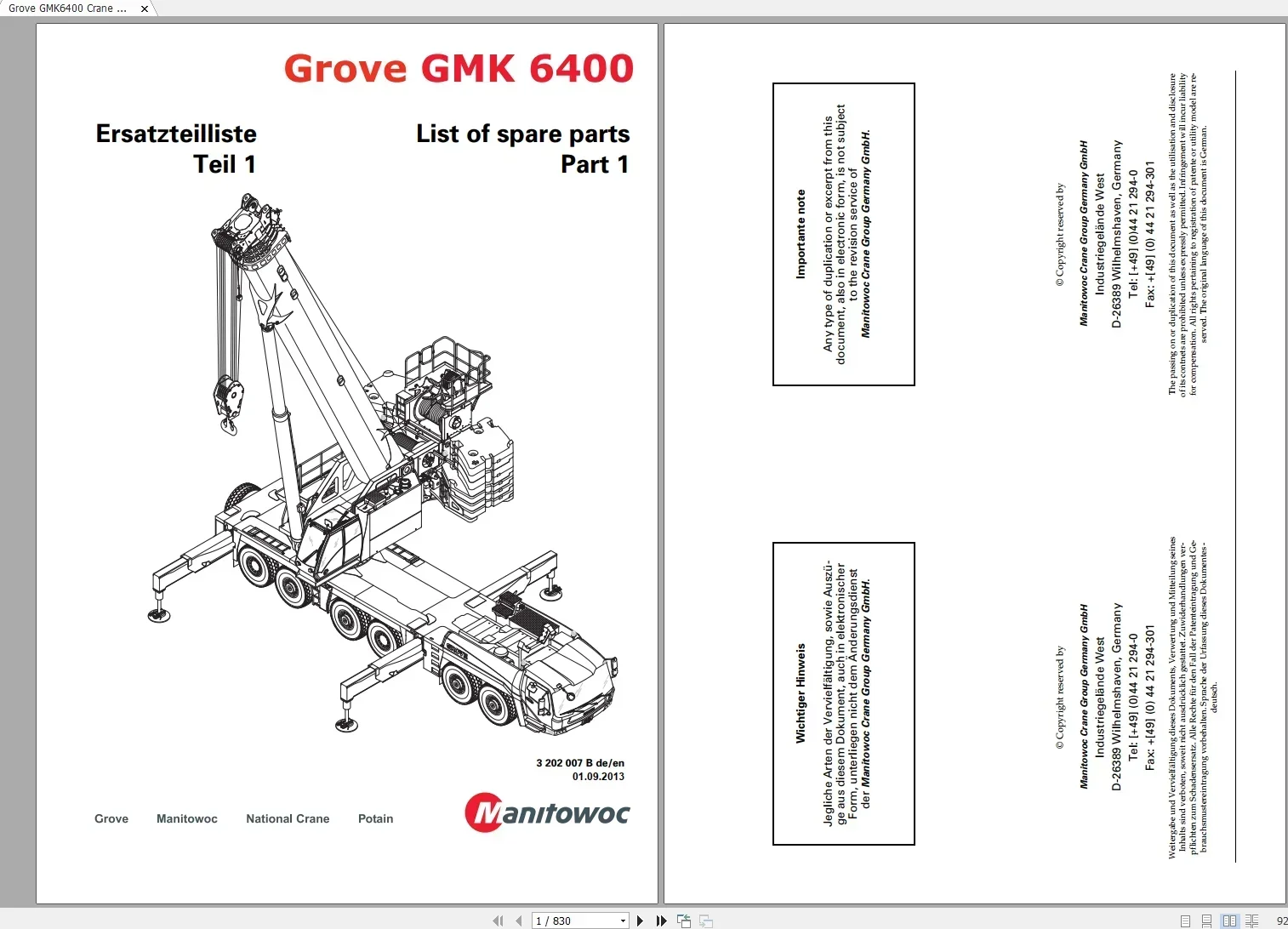 TruckEPC3 Grove GMK Cranes 37.3 جيجابايت كتالوج أجزاء PDF والتخطيط ودليل تشغيل الخدمة وصيانة DVD
