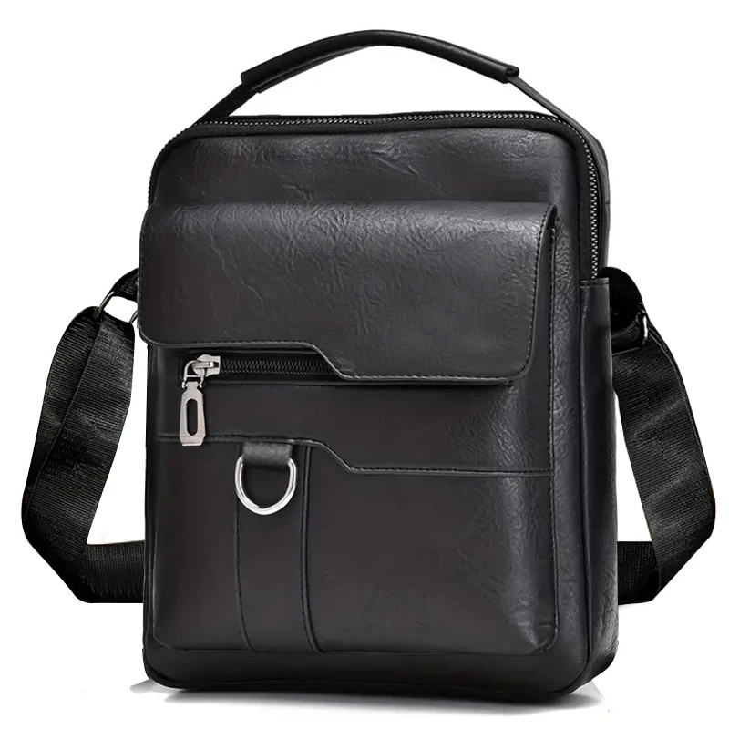 Uniwersalna męska torba na ramię do pracy, aktówka crossbody z PU z uchwytem, profesjonalny plecak na co dzień. — zdjęcie 2