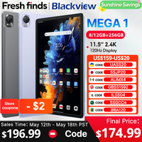 【World Premiere】Blackview MEGA 1 Tablet 11.5 inch 2.4K 120Hz Display 12GB 256GB 8800mAh 50MP+13MP Camera 33W Fast Charging Pad