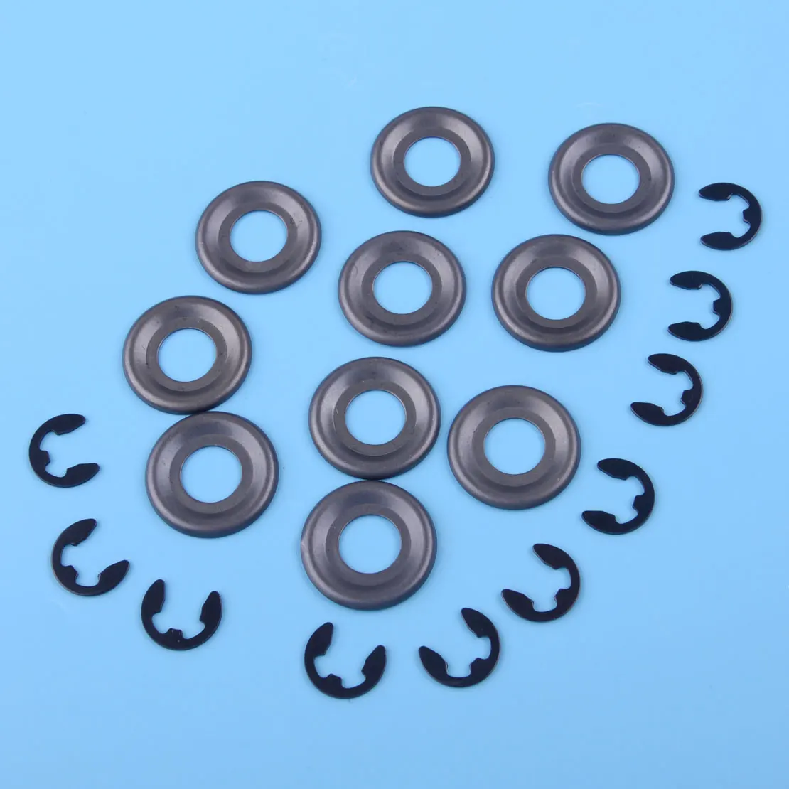 LETAOSK 10Pcs Steel Clutch Washer E-Clip Fit for Husqvarna 362 365 371 372 372XP 385 390 Chainsaws Replacement Parts