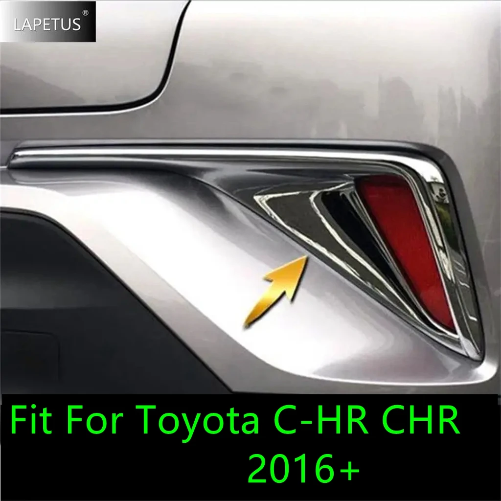 

ABS Chrome Auto Rear Bumper Foglight Fog Light Lamp Frame Decor Cover Trim For Toyota C-HR CHR 2016 - 2019 Accessories Exterior