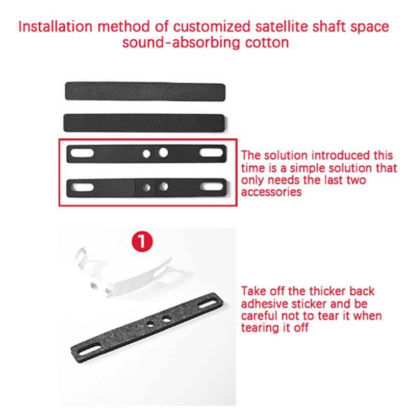 4pcs Mechanical Keyboard Spacebar Keycaps Sound Insulation Foam Noise Absorbing Cotton for DIY 6.25U 7U Space Bar Mute Tools