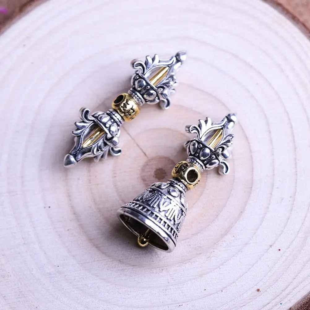 

4Pcs Metal Vajra Pestle Pendant Buddhist Religious Charm for Necklace Keychain Bag Backpack Home Decor Vintage Retro Spiritual