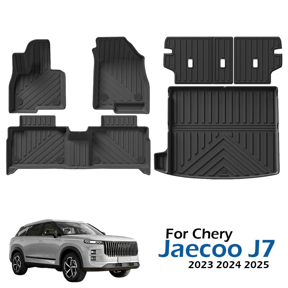 

Индивидуальные коврики для багажника с ковриком на спинку для Chery Jaecoo J7 2025-2023 TPE, водонепроницаемая подкладка для ног, аксессуары