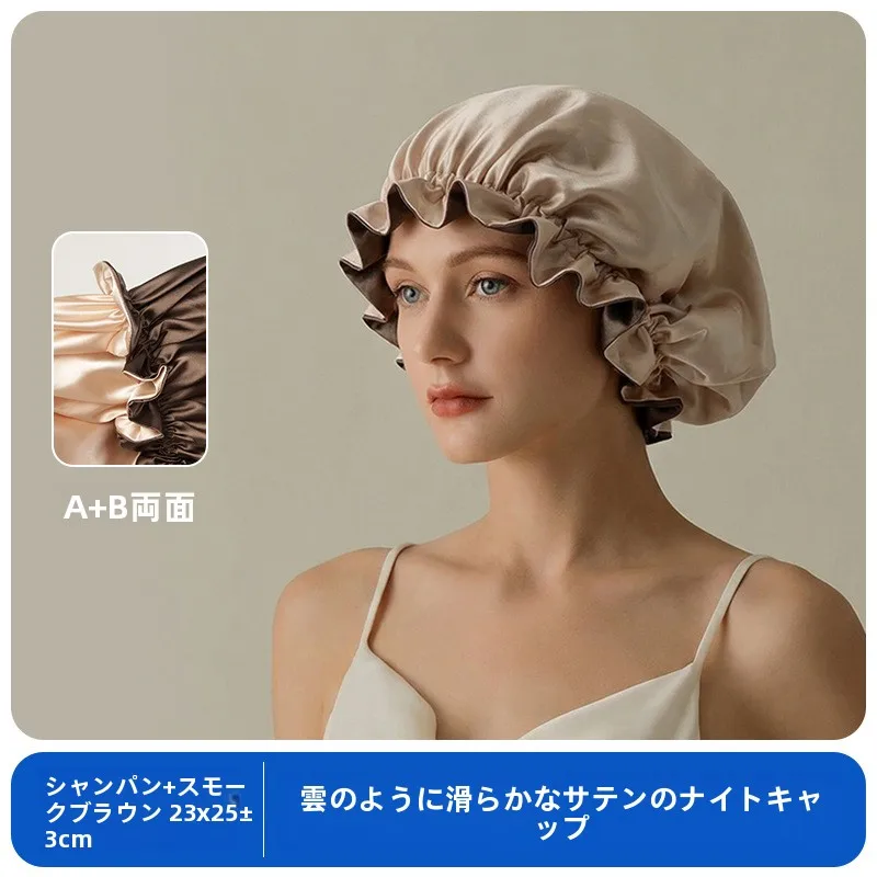 ユニセックススリープキャップ-大きめサイズ-長髪用-圧迫感なし-髪を引っ張らない-風よけ-バスキャップ-快適な睡眠体験
