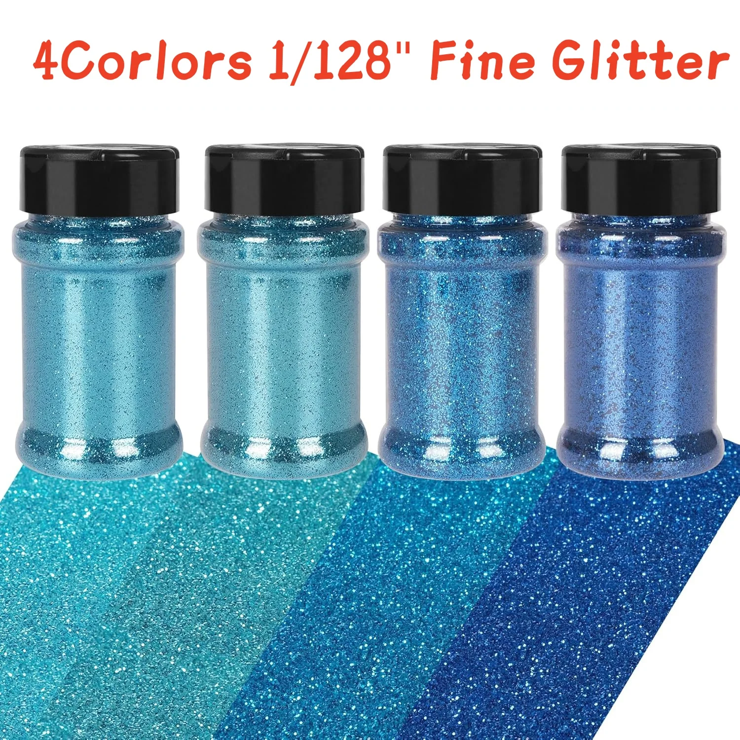 

4 Colors 1.76oz/Bottle Fine Nail Glitter Powder, Christmas Resin Crafts Glitter Jewelry Making,Glitter for Nail Decoration