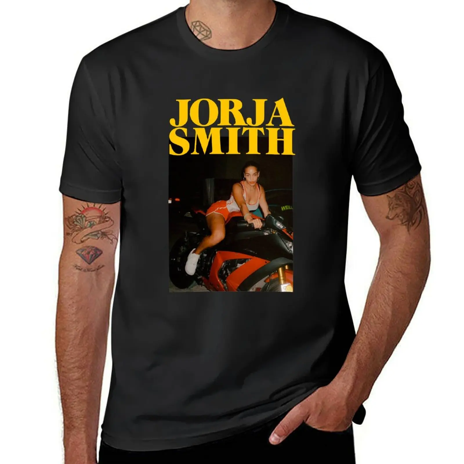 

Jorja Smith Bike T-Shirt summer top hippie clothes heavyweight t shirts for men