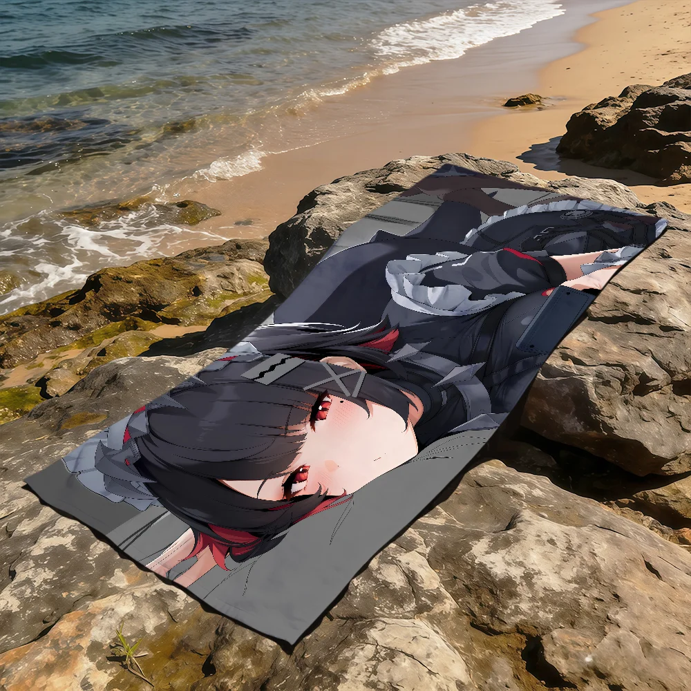 game Ellen Joe Zenless Zone Zero Shark cute Towel soft Dry Beach Towels Trip Towel swim Summer Vacation bathing Pool Camp Gift