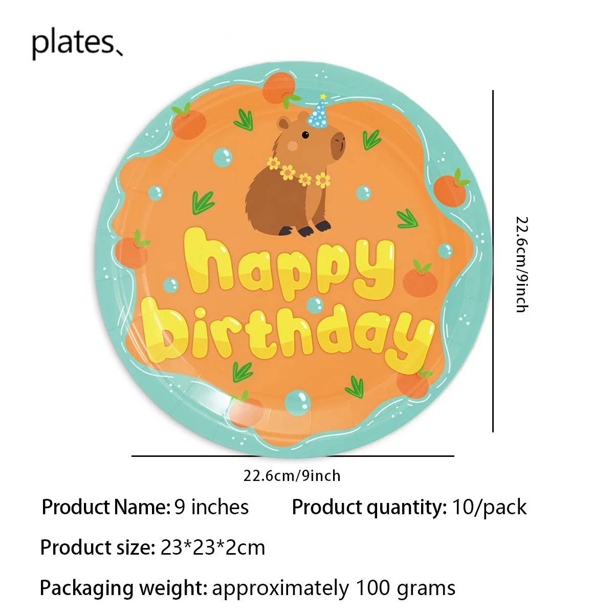61 Pièces Vaisselle Fête Thème Capybara - Service Complet Pour 20 Personnes Anniversaire Baby Shower