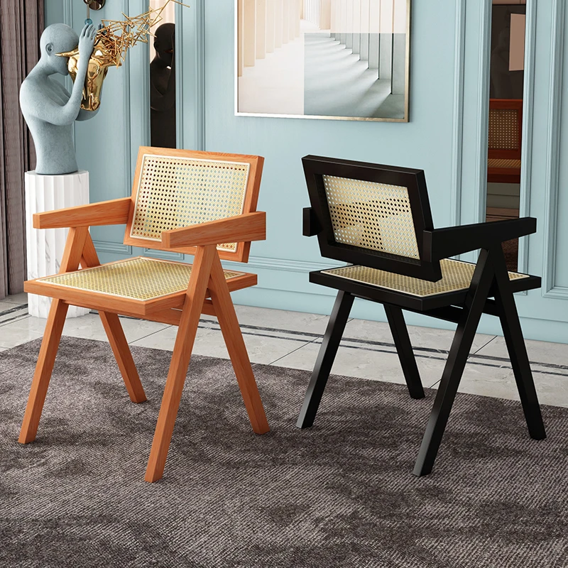 

Big Wholesale Teak Wood Rattan Dining Chairs for Hotel Furniture Elegant and Durable Wooden Designer Chair