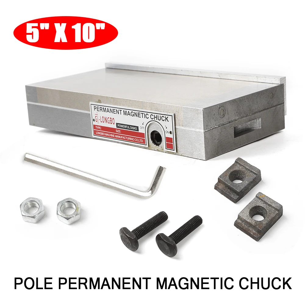 5x10inch Fine Permanent Magnetic Chuck For Grinding Machine High Precision 125x250mm
