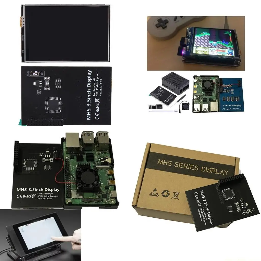 F62C 4 inch 60+fps 800x480 Resolution  Touchscreen Cooling Fan &for Case  4 Model B/3b+/3b