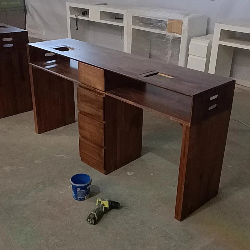 

Мраморная столешница длиной 160 см. Столик для ногтей с ящиками.