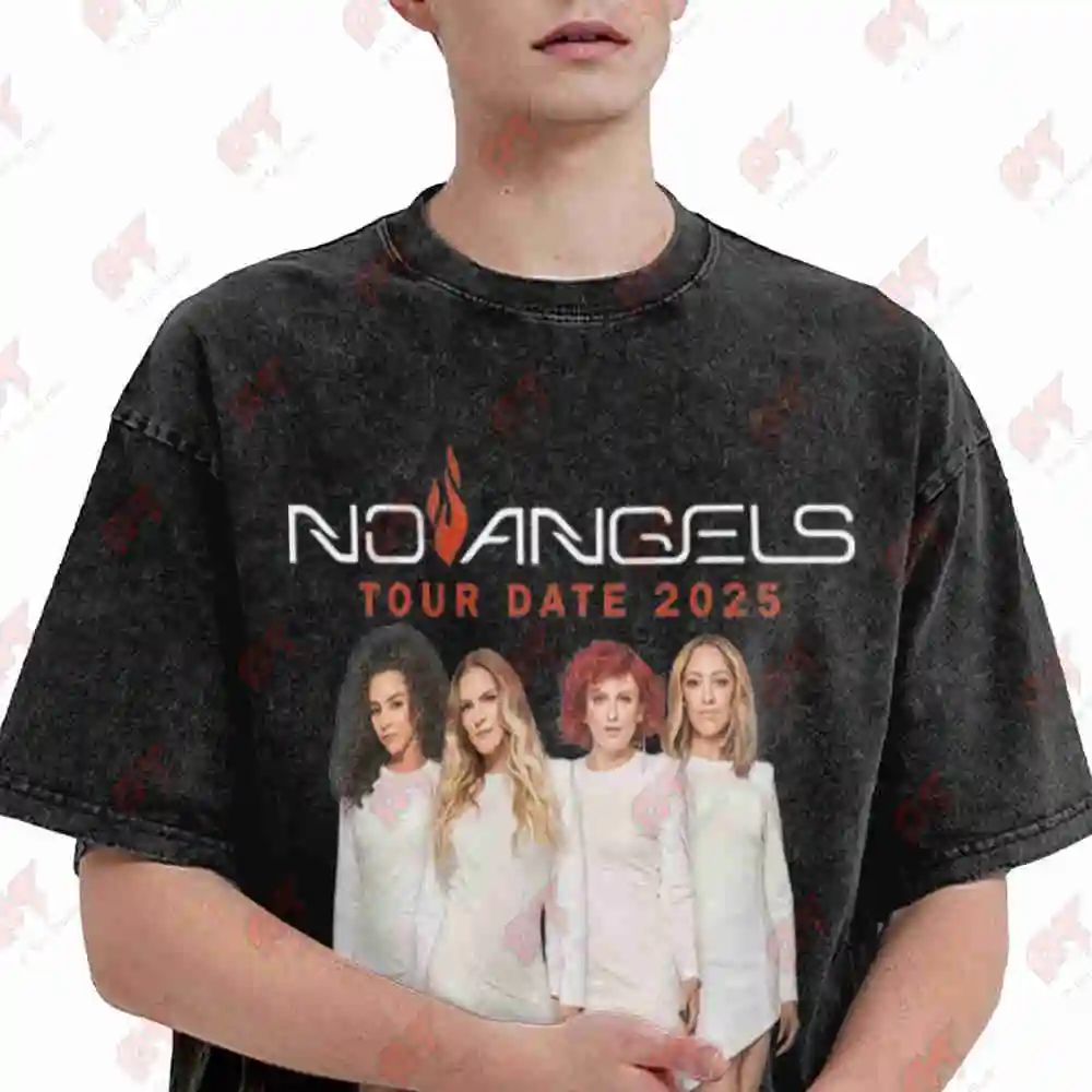 No Angels Tour 2025 Vintage Washed Tee Pure Cotton T-Shirt