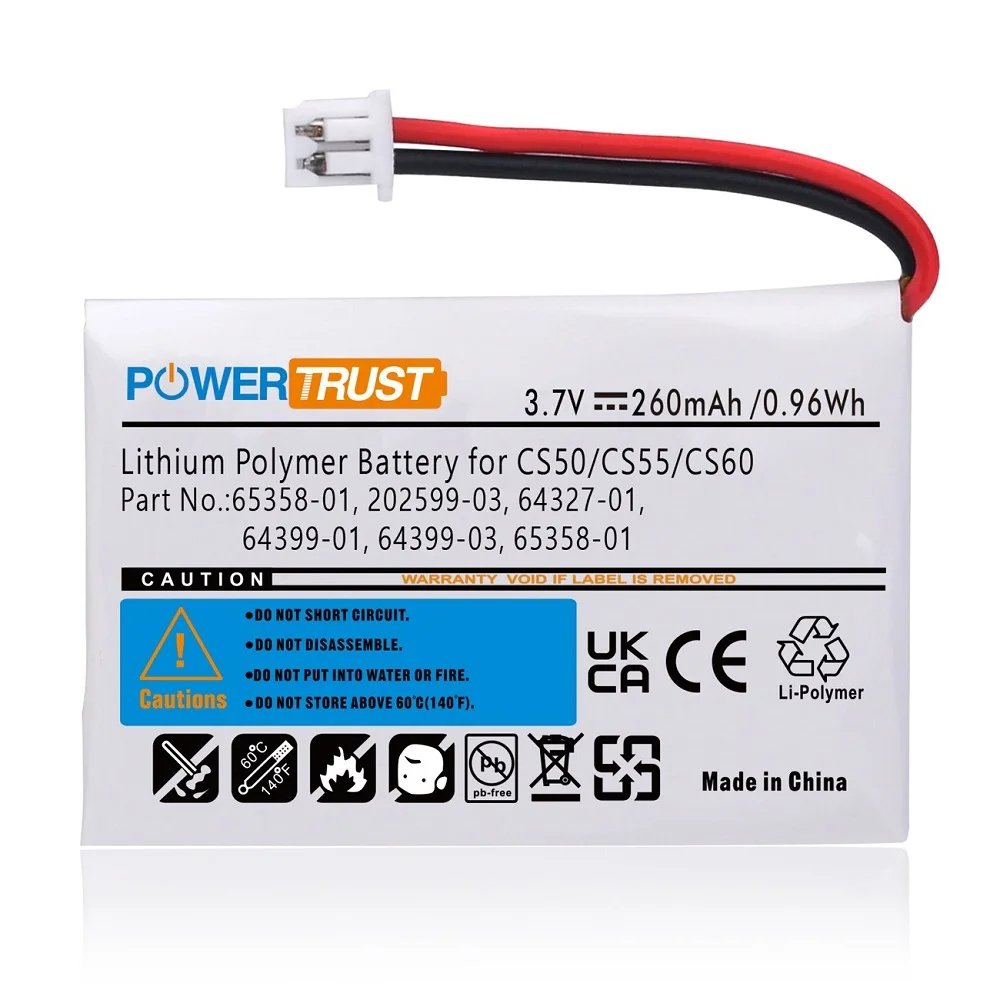 3.7v 260mah bateria para plantronic cs50 cs361n cs60 supraplus sem fio savi escritório wo300 wo350 avaya AWH-55 fones de ouvido sem fio