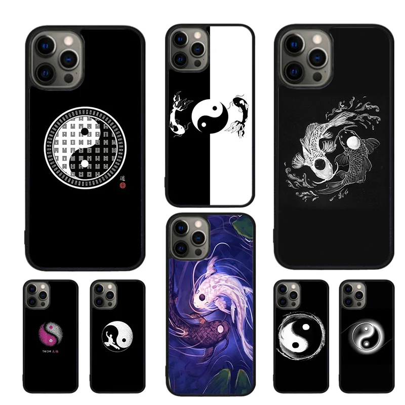 Tai chi Yin Yang Phone Case For for iPhone 16 15 14 11 12 13 Pro  XR XS MAX Plus coque Cover Shell