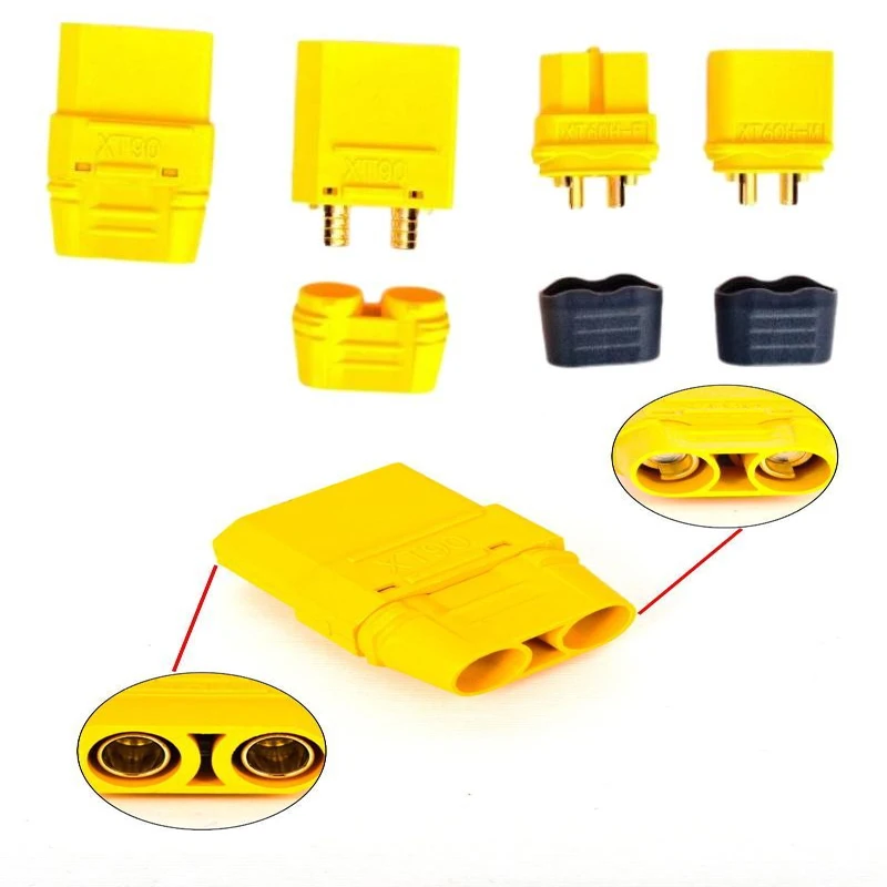 1/3 Sets Welding Terminal Connector High Current XT90H Male Female Connector With Cover For Lithium Polymer Battery Model
