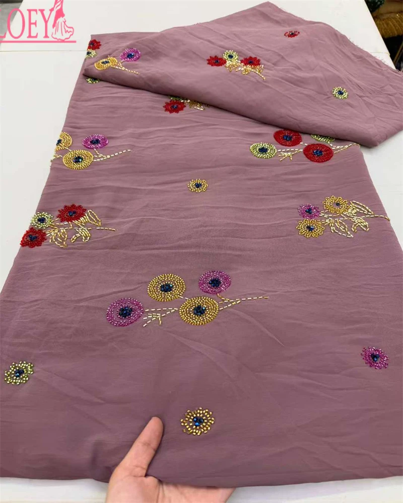 

OLOEYNigerian Cotton Voile Lace Fabrics With Stones 2025 African Swiss Voile Lace Fabric For Wedding Sewing Women Wedding Party