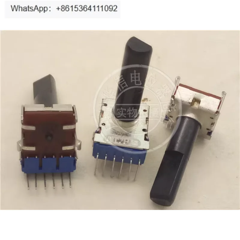 

Japan 142 vertical dual potentiometer 6-pin E100K with stepping 21 points, shank length 23MMF 1pcs