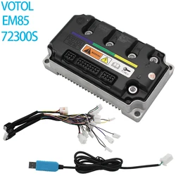 VOTOL-controlador de onda sinusoidal EM85 programable, controlador de motor adecuado para patinete eléctrico, 48V, 60V, 72V, 85A72300S, 1000W-2000W