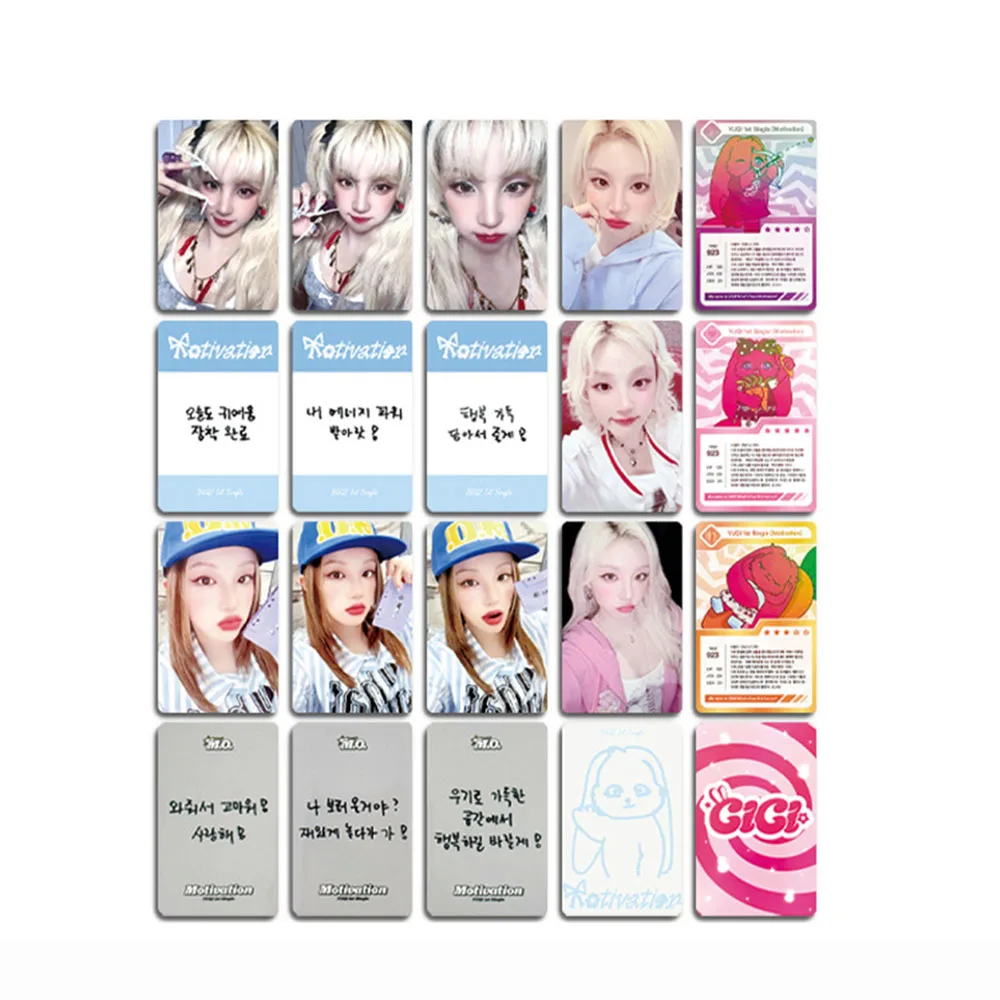 3 ピース/セット KPOP I-DLE YUQI シングルアルバムモチベーションフォトカード HD 両面ポストカード YUQI 紙 LOMO カードファンコレクションギフト