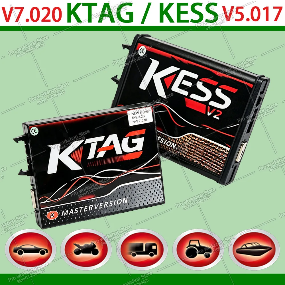 EU Red V2.80 KESS V5.017 KTAG V7.020 4 LED 2.25 OBD2 Diagnostic ECU Program Murata's filter Tuning ECU Write Read Device