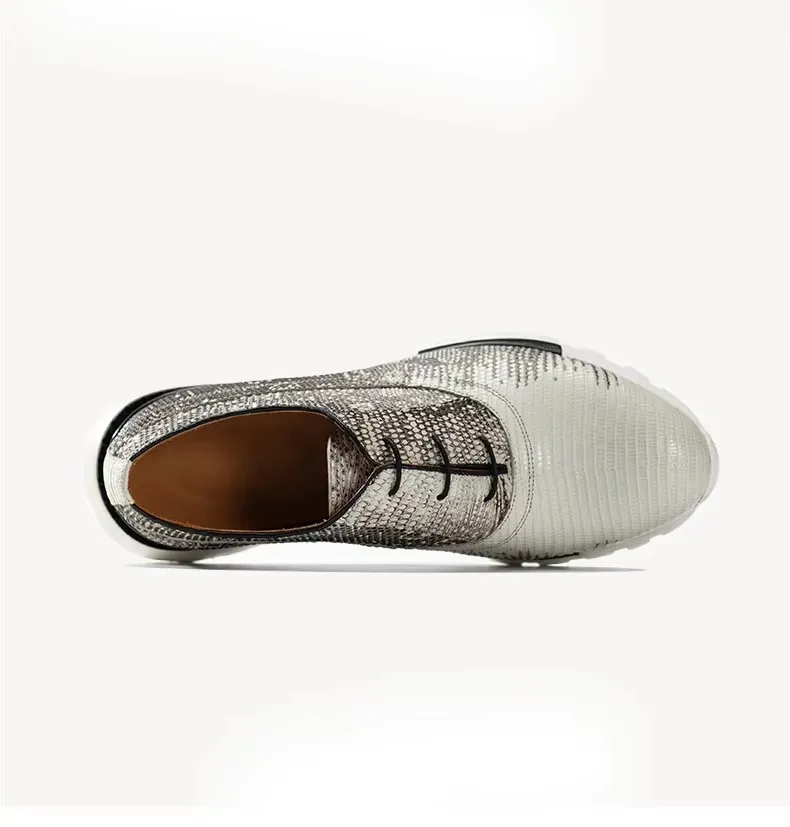 KEXIMA new men lizard shoes fashion male shoes