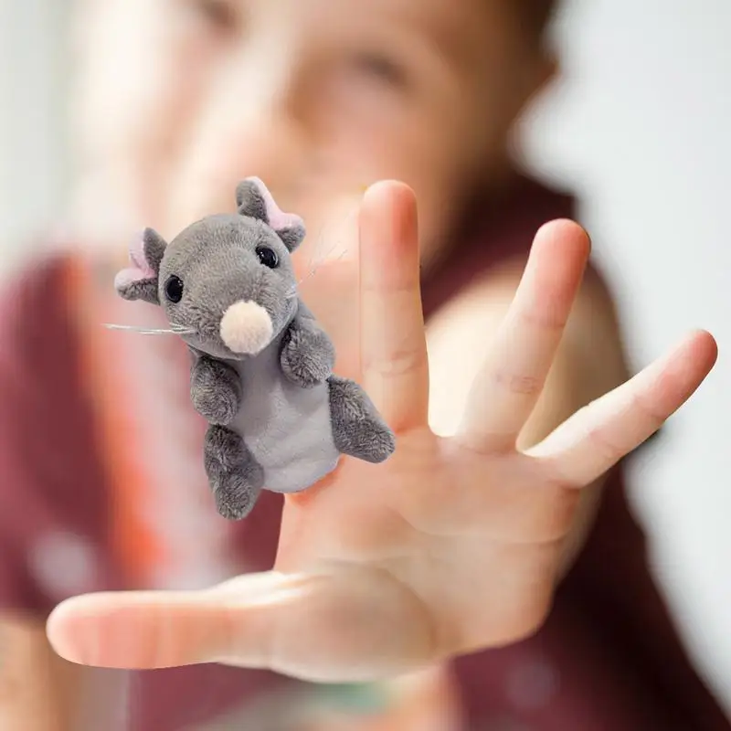 Animal Finger Puppets Mice Storytelling Role Play Toys Stuffed Animal Fingers Puppets Plush Interactive Toys For Storytelling