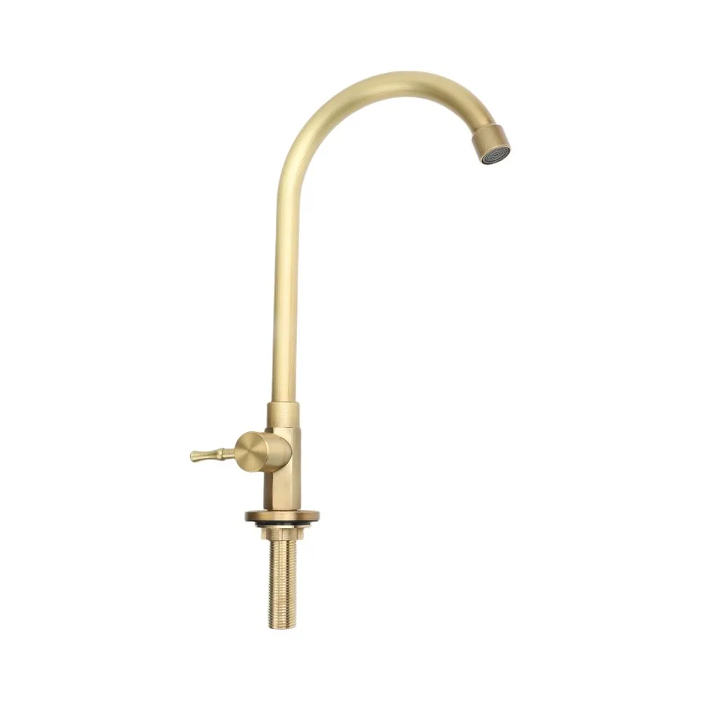 Antique Outdoor for tap Copper Basin Faucet 360-degree Rotation Spiral Opening Mechanism Single Cold Water Flow Outdoor Faucet