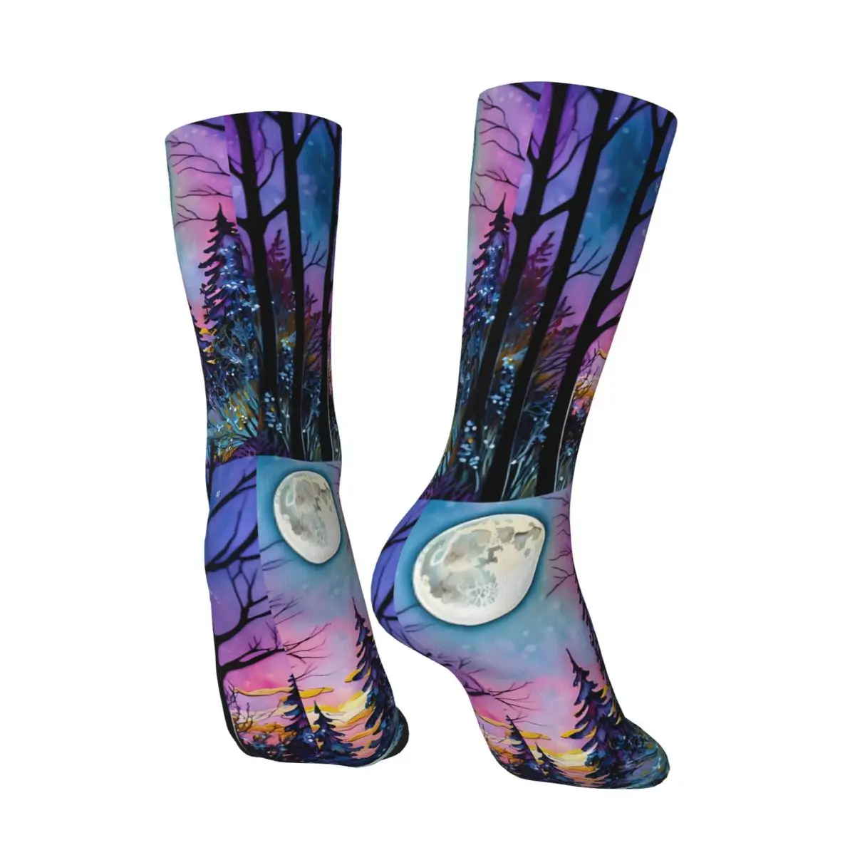 Colorful Psychedelic Winter Sock Printed Man Polyester