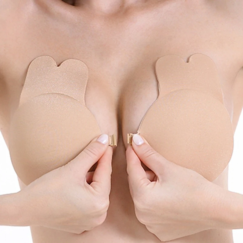 Adesivo per reggiseno Push-Up in Silicone adesivo per fibbia anteriore reggiseni invisibili senza spalline adesivi per reggiseno per sollevamento seno copricapezzoli per donna