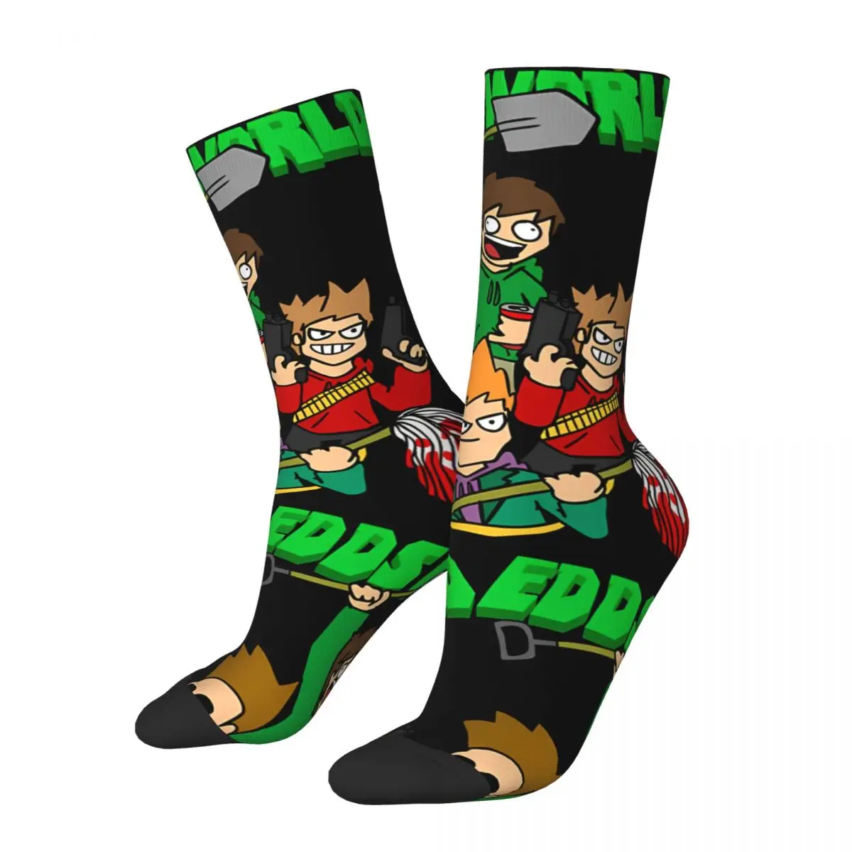 Hip Hop Retro Splendid Crazy Men's compression Socks Unisex Eddsworld Harajuku Seamless Printed Funny Novelty Happy Crew Sock