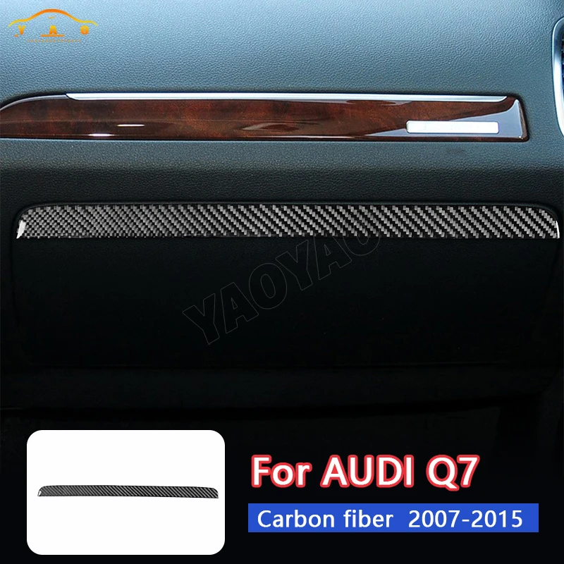 

Carbon Fiber Co-pilot Glove Box Decorative Strips Sticker For Audi Q7 4L 2007-2015 Car Interior Accessories