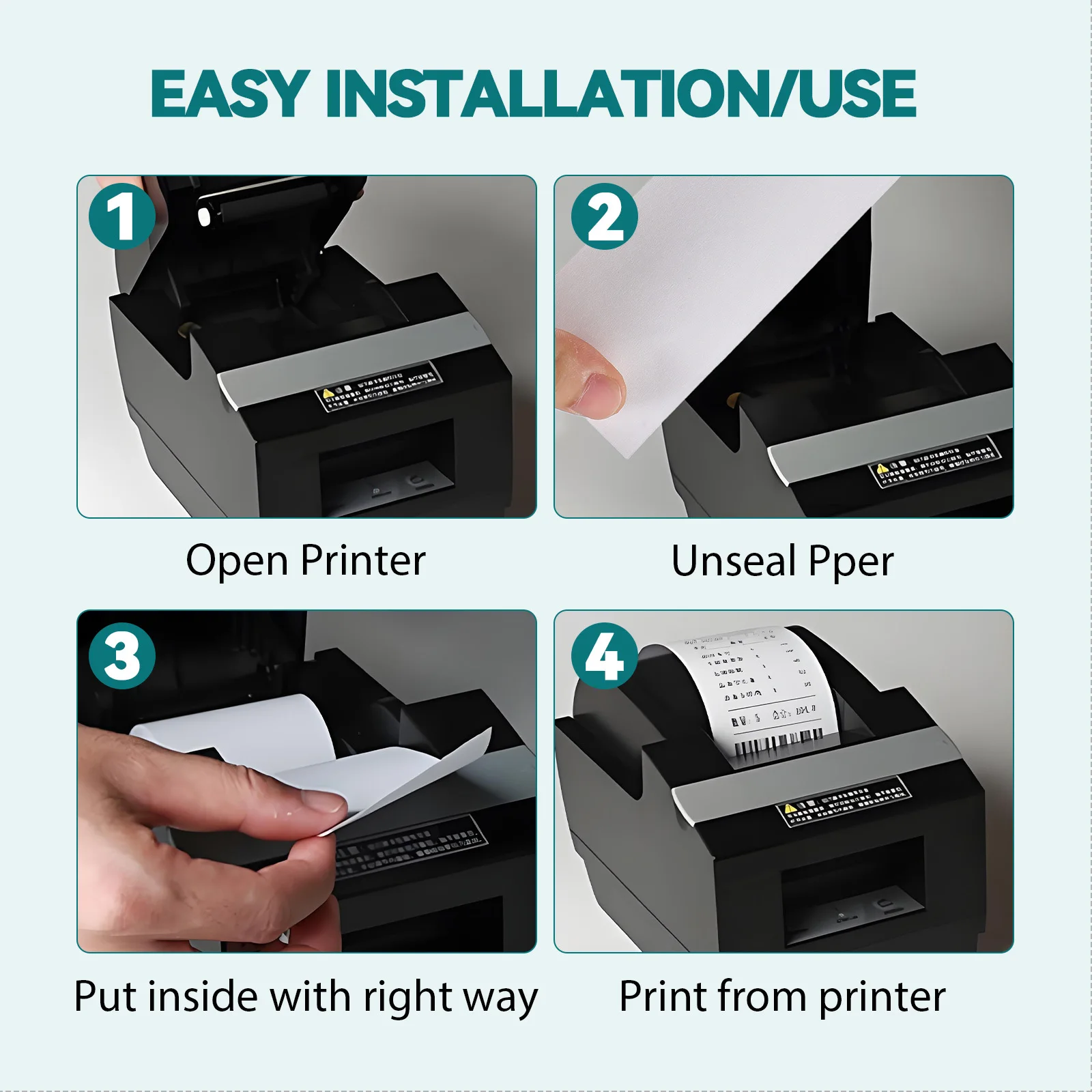 20 قطعة من لفات الورق الحرارية قابلة للطباعة بشكل سلس لآلة بطاقة الائتمان ماكينة تسجيل النقدية متعددة الأغراض حتى مكتب لفة #2