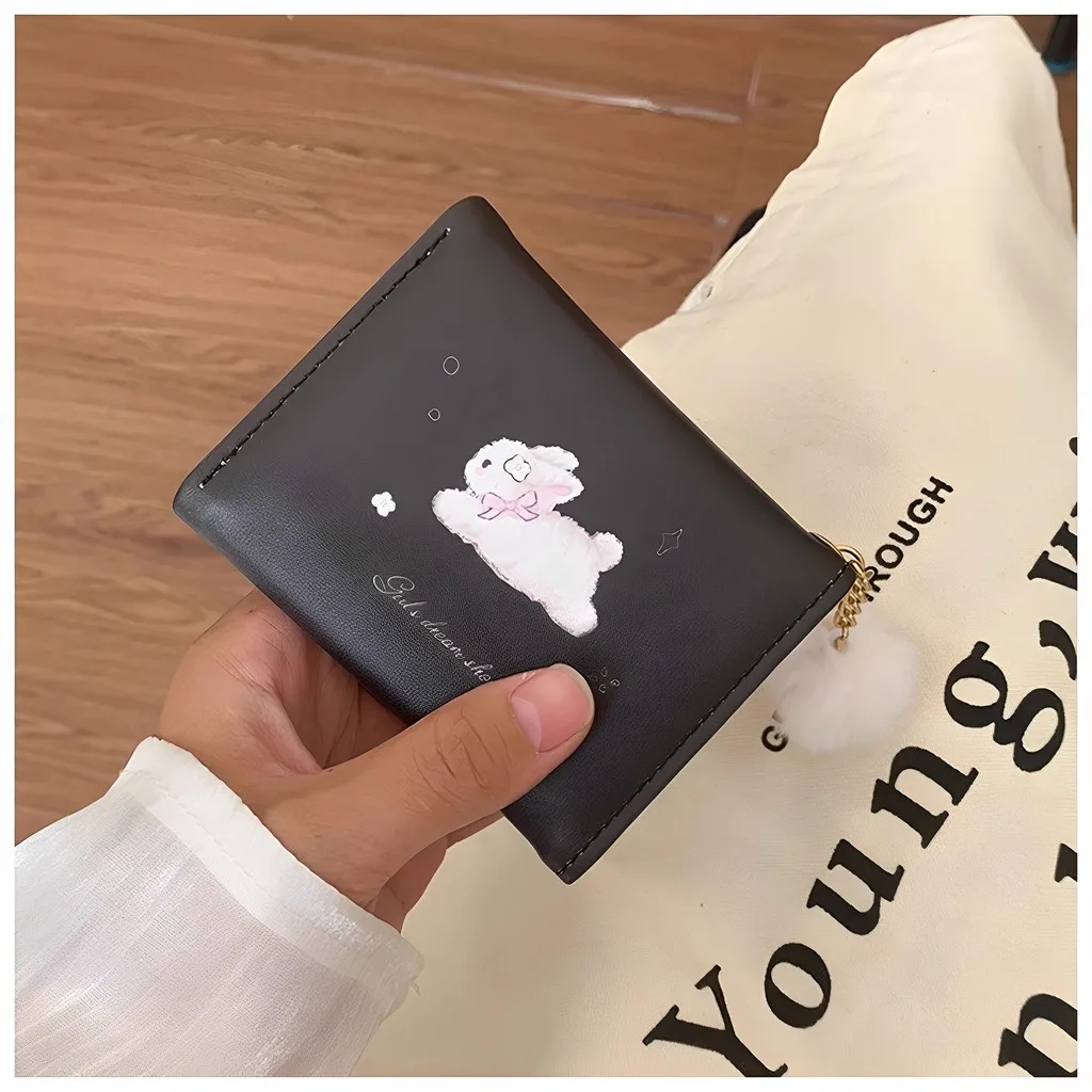 Cute Cartoon Wallet Waterproof Girls Card Holder Macaron-Colored For Daily Use Commuting Coin Storage Purse