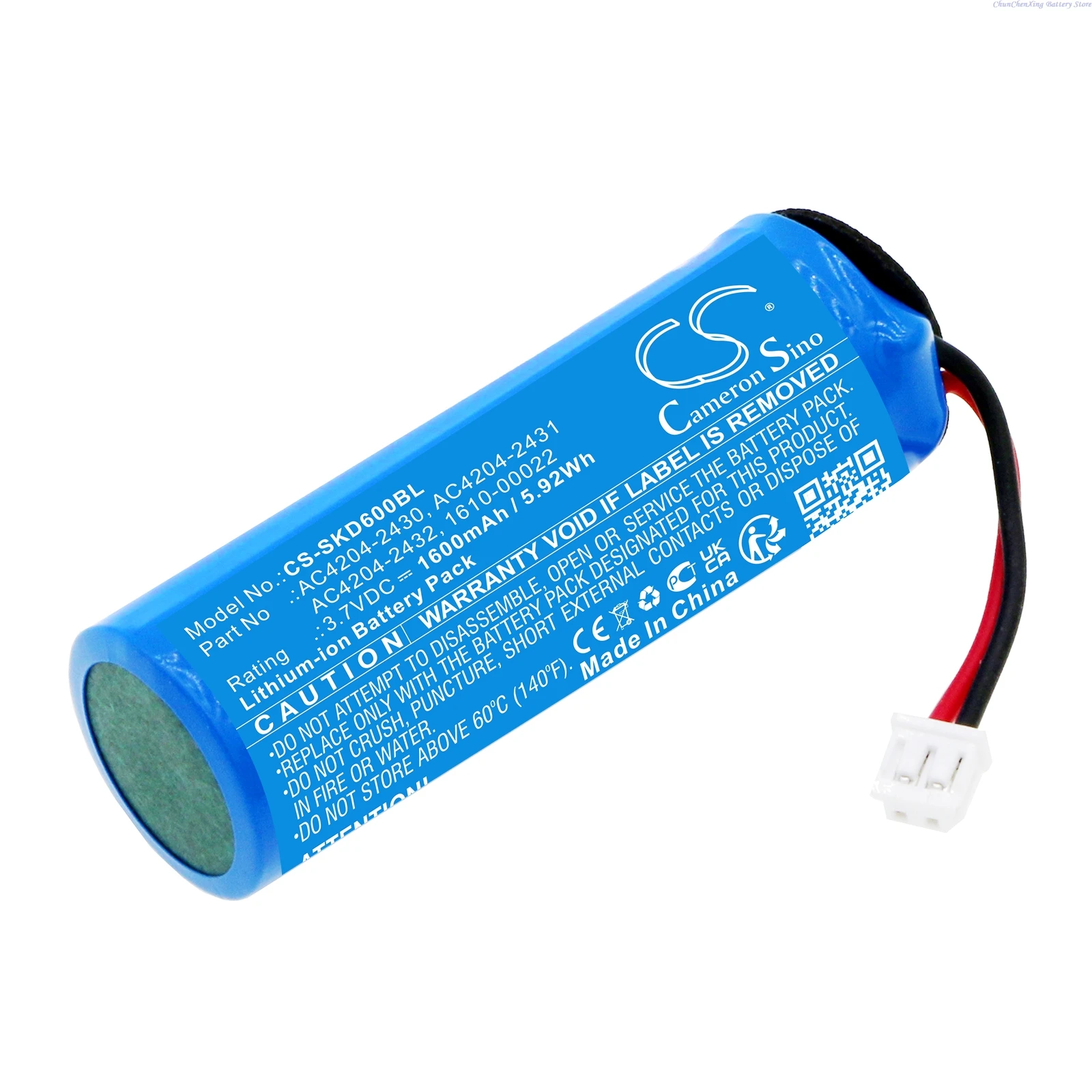 Cameron Sino 3.7V 1600mAh Barcode Scanner Battery AC4204-2430 for Socket Mobile D700, D730, D740, D750, D760, D600, D755 +TOOL