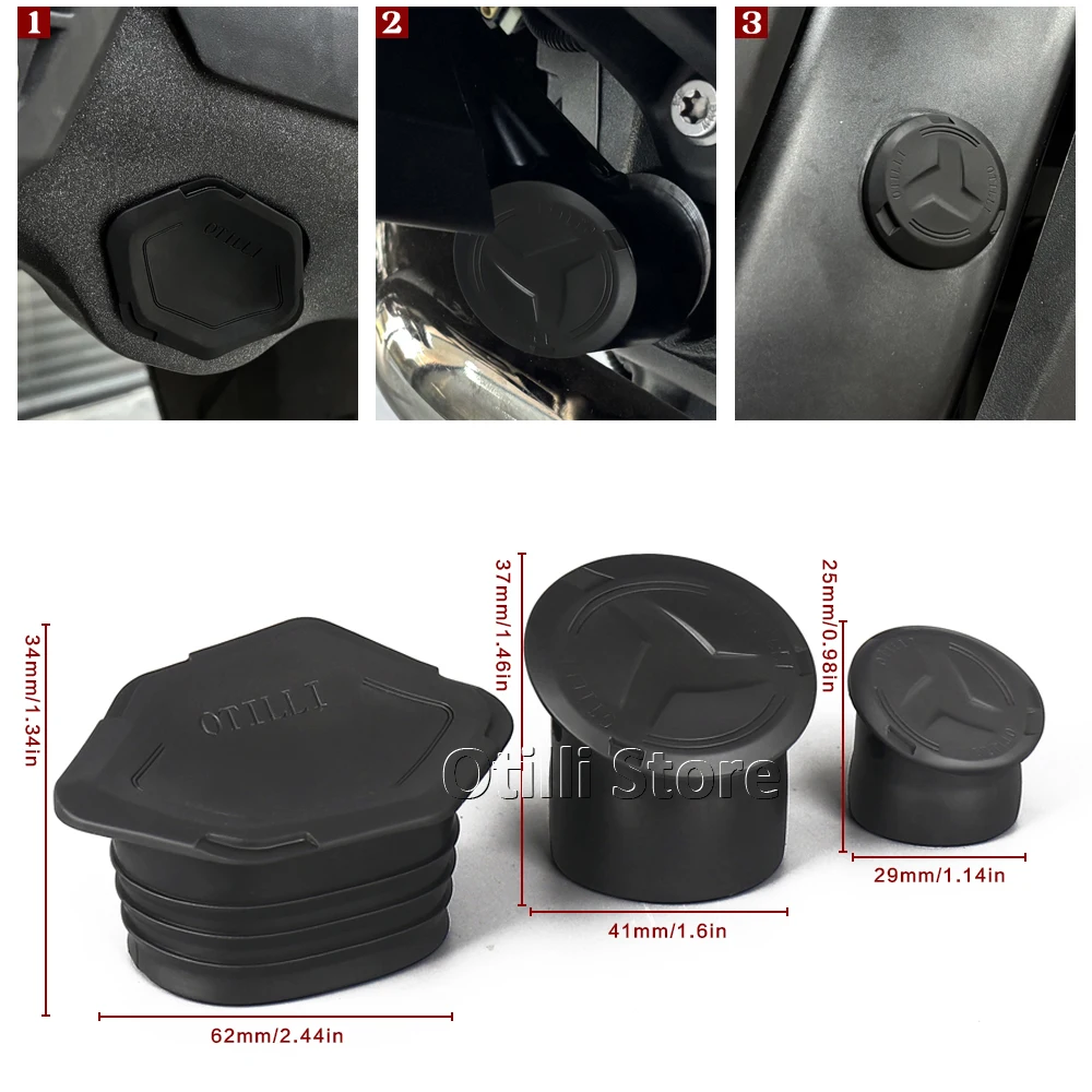 

3PCS Frame Plugs For BMW R1300 RT R1300RT R 1300 RT 2025 2026 Motorcycle Frame Hole Cover Caps Plug Frame Cap R 1300RT