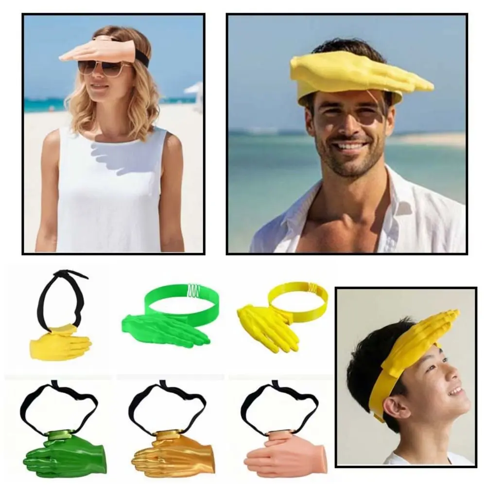 Hair Hoop Palm Sun Visor Headband Detachable PLA Funny Hand Sun Hat 3D Printed Adjustable Sun Protection Quirky Hairband