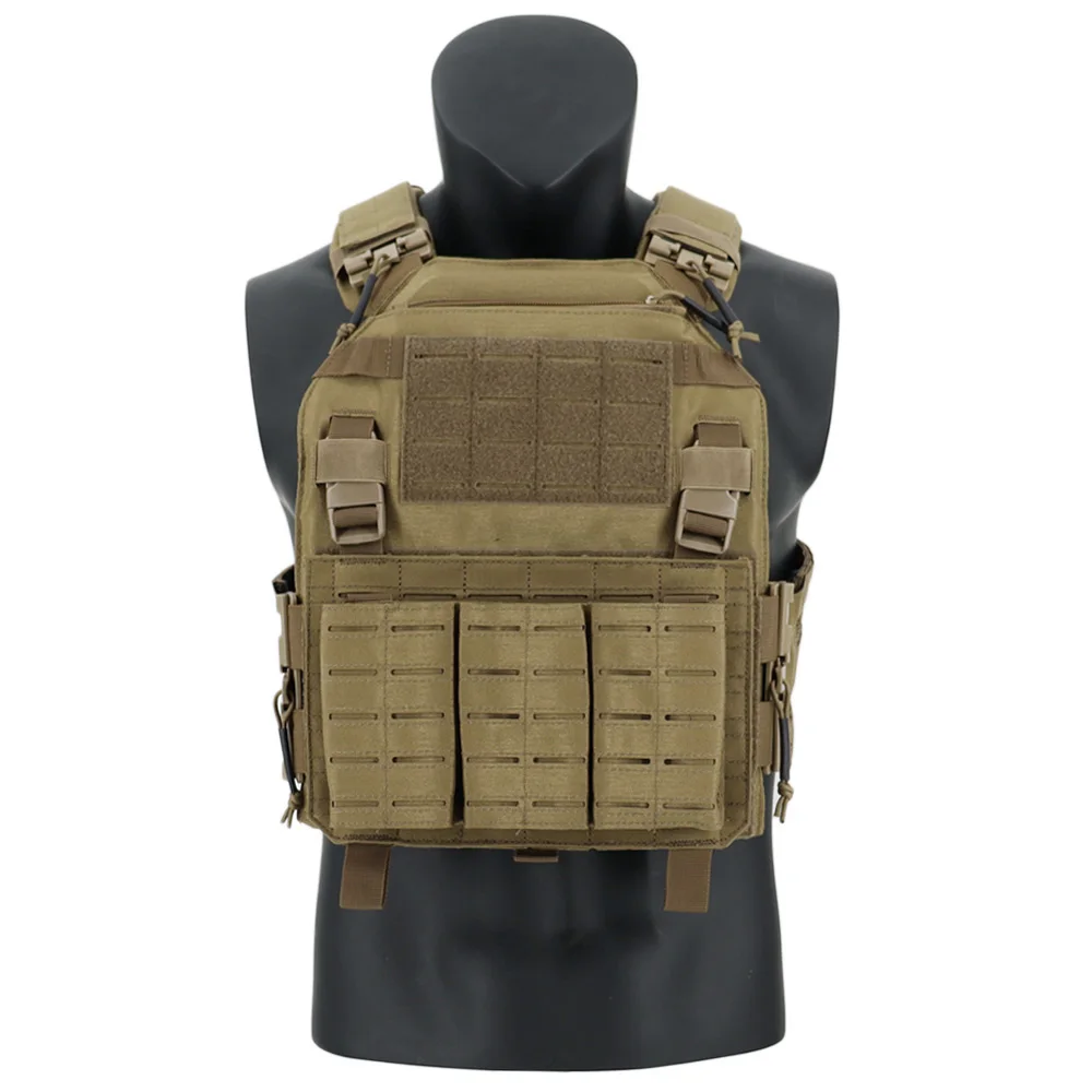 Tactical Vest With Triple Magazine Pouch Outdoor Hunting Plate Carrier Protective Adjustable Vest Airsoft Combat Equipment