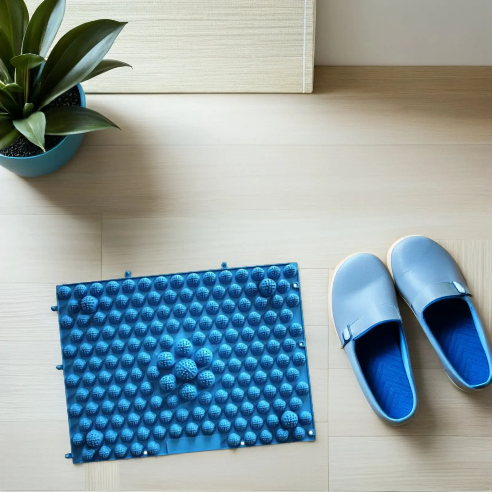 

Массажный коврик Pebble Foot Massage Mat Blue из высокоэластичного TPE для рефлексотерапии, снятия усталости, улучшения кровообращения, нескользящий, для дома и офиса