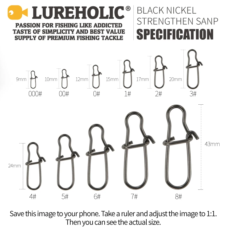 Quick Snap LUREHOLIC – Acero inoxidable SUS304 para señuelos - imagen 3