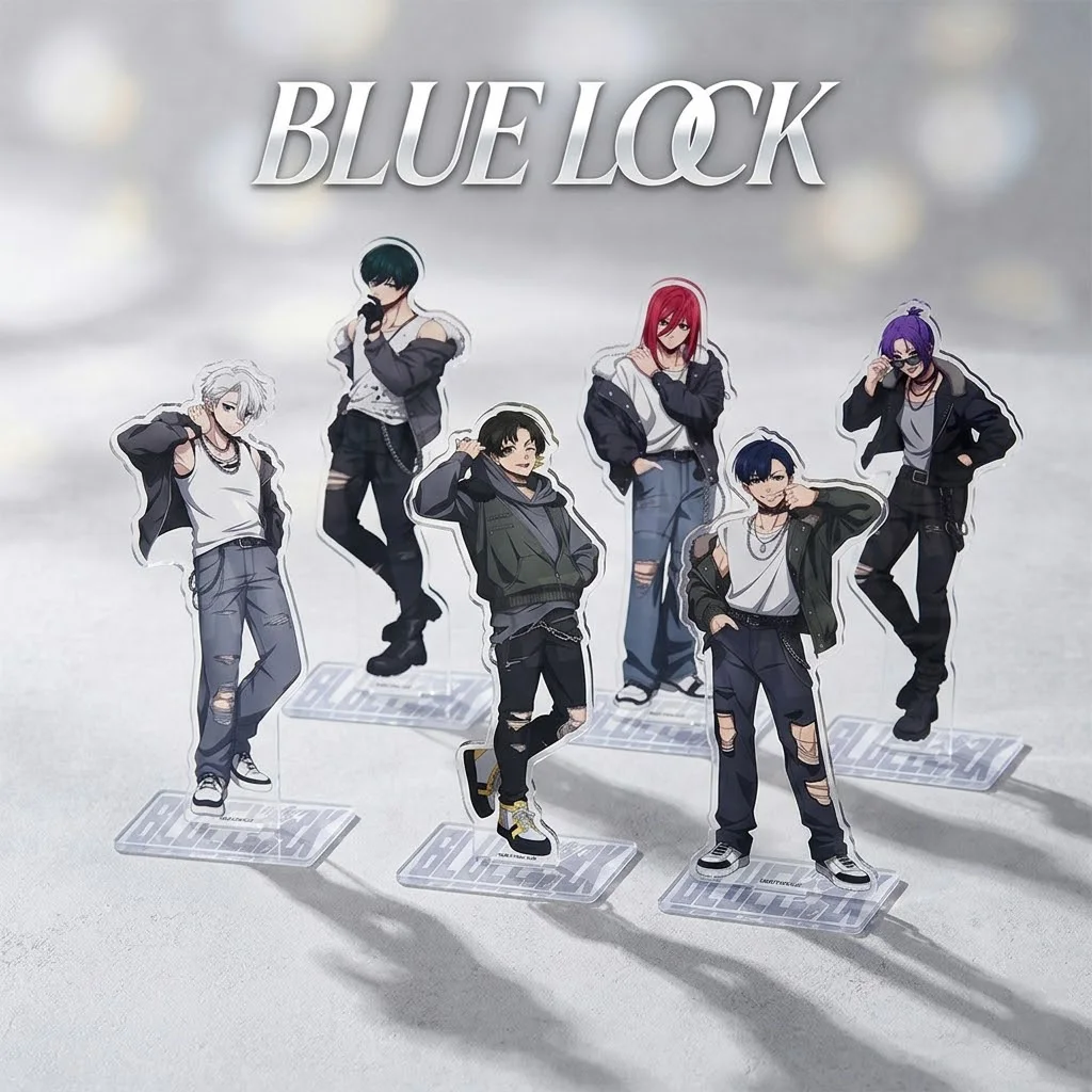 Anime Blue Lock 15CM Acrylic Stand keychain Anime Stand Itoshi Rin Isagi Yoichi Home Decor Backpack Pendant Gift