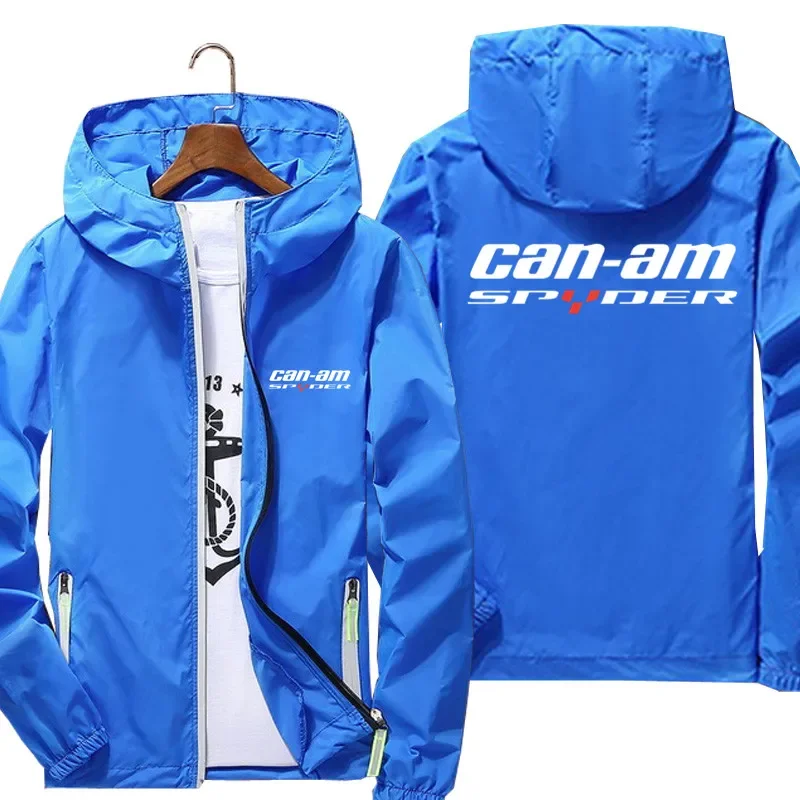 Can Am Spyder moto felpe con cappuccio cerniera uomo donna giacca a vento cappotto riflettente protezione solare giacca oversize con cappuccio abbigliamento