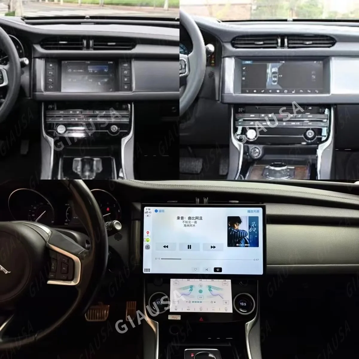 Jy 13,3 pulgadas Android 13,0 Radio de coche estéreo Auto para Jaguar Xf Xfl f-pace 2016-2019 inalámbrico Carplay Auto Gps Navi