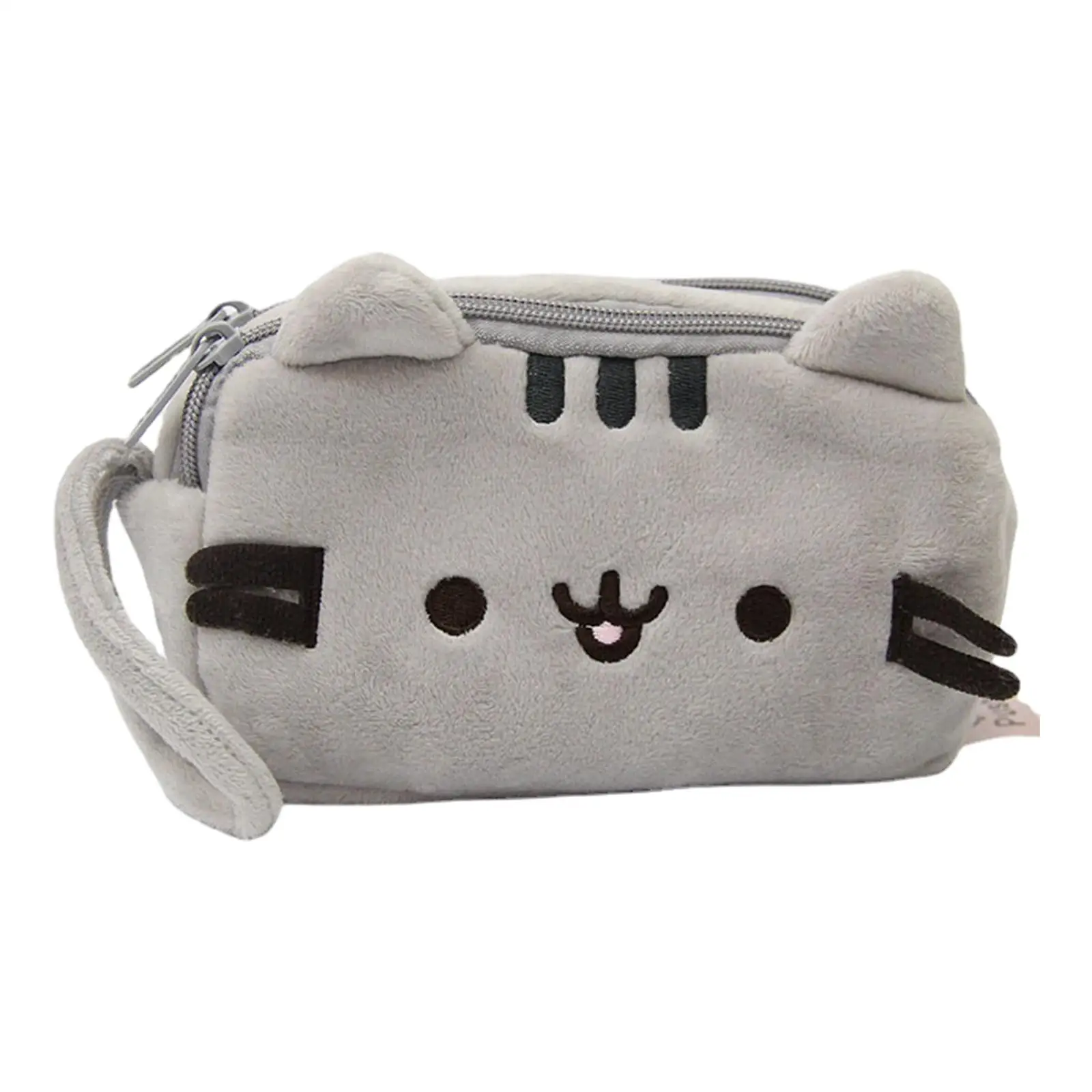 Plush Pencil Case Portable Pen Case Storage Pouch Purse Multipurpose Pencil Bag Cosmetic Bag Adorable Cat Pen Bag for Boys Girls