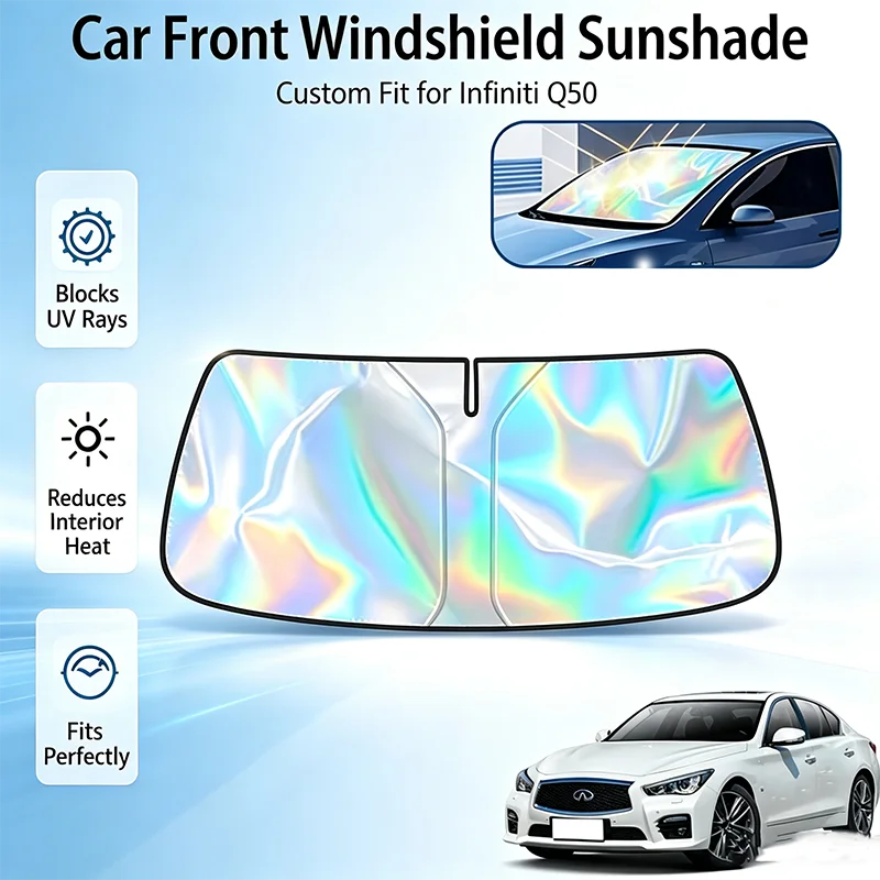 Pare-soleil réfléchissant anti-UV pour pare-brise de voiture Infiniti Q50 V37 2013-2026