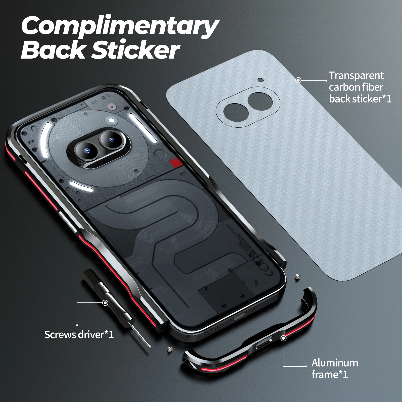 

Metal Border Phone Case For Nothing Phone(2a) Phone Shell Sharp edged alloy Frame Design Anti Drop Protection Phone Frame Covers