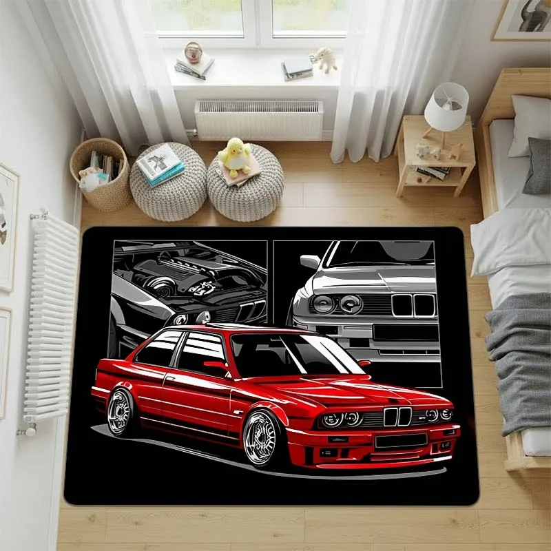 Tapis E30,E34, tapis de moto rétro, tapis de chambre, paillasson, tapis de salon, tapis de chevet, tapis pour chaise d'ordinateur, cadeau de Noël.