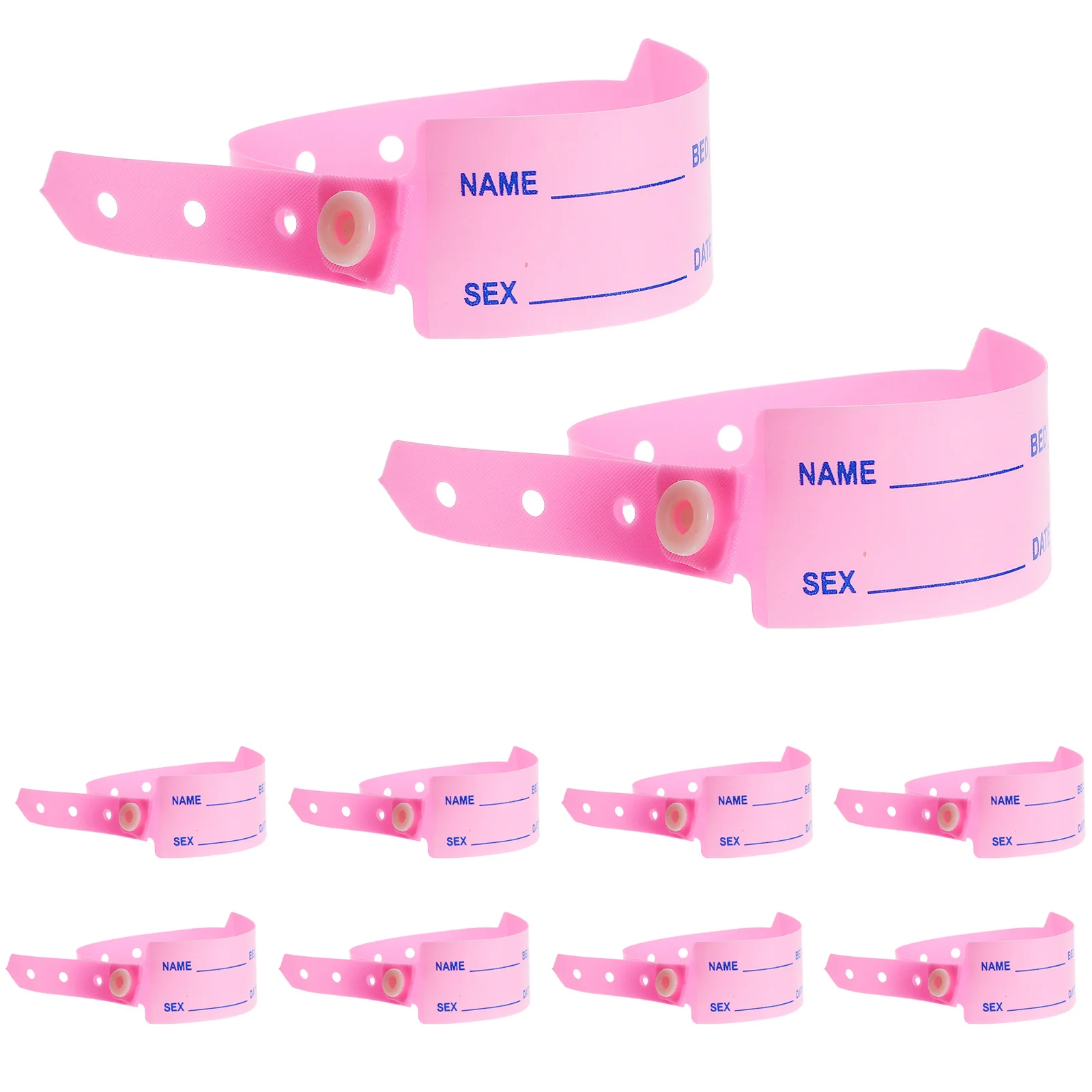 

Identification Wristband Waterproof Silicone Adjustable Safety Use Identification Band for Medical Events