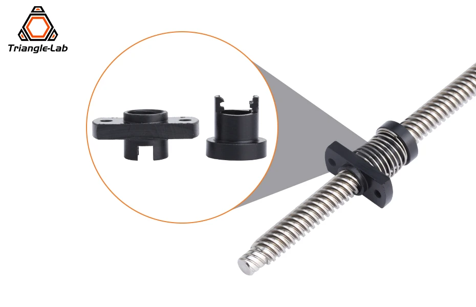 Trianglelab Tr8 T8 Gewindespindelmutter POM Anti-Spiel-Muttern Selbstschmierend für Ender 3 ENDER 5 Prusa MK3S CR10 VORON 3D-Drucker – Detail 3